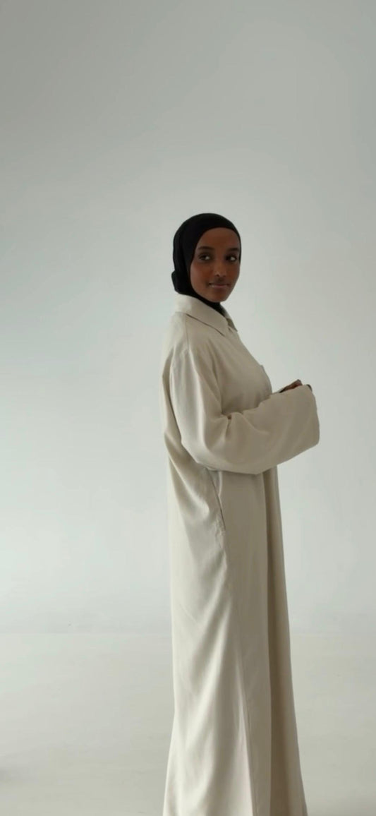 ROBE CHEMISE LONGUE BEIGE